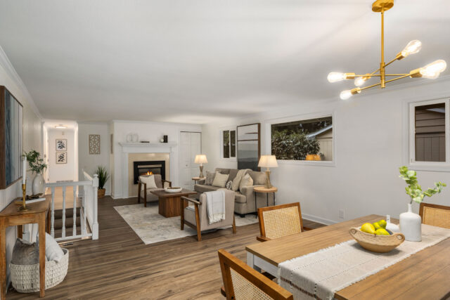 Professionally staged Issaquah dining area with modern decor