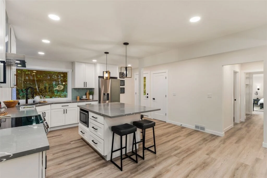 Staged kitchen and dining area in Normandy Park by IntExt Staging